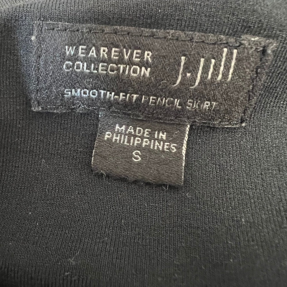 J. Jill Black Rayon Lycra Smooth-Fit Pencil Skirt Wearever Stretch Small - Picture 5 of 6